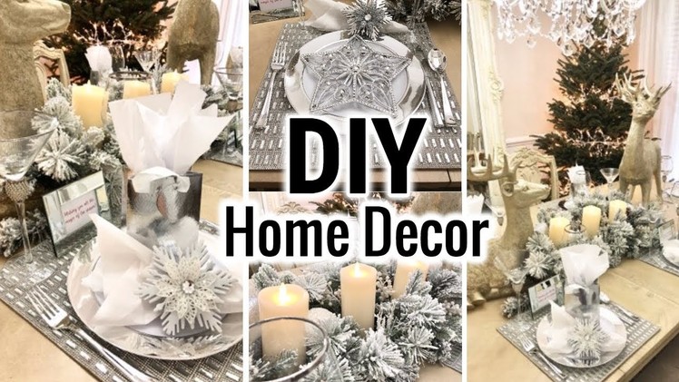 Dollar Tree DIY Glam Dining Room Makeover! | Dollar Tree DIY Christmas Decorate With Me