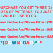 CRAFTS  Dream Catcher & Wolves Cross Stitch Pattern***LOOK***Buyers Can Download Your Pattern As Soon As They Complete The Purchase
