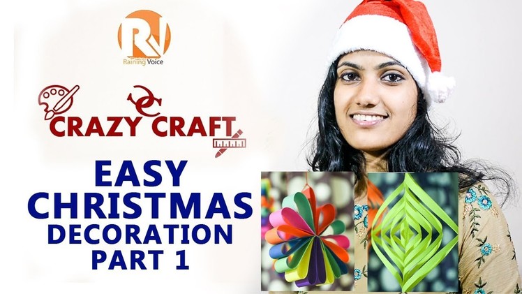 Easy Christmas decoration part 1 - Crazy Craft Raining Voice DIY #4