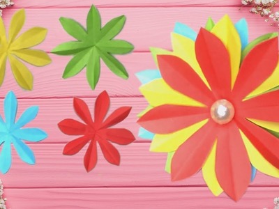 Easy Paper Flower Crafts  | DIY Paper Flowers |  Art And Craft With Paper