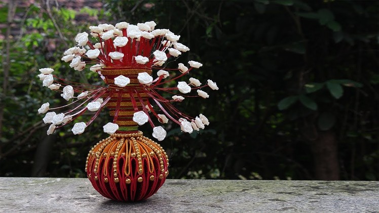 Empty plastic bottle vase making craft | New craft ideas | DBB