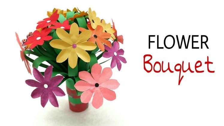 Flower Bouquet for Birthdays, Weddings & Anniversaries - DIY Tutorial by Paper Folds - 959
