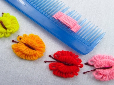 Hand Embroidery Amazing Trick, Easy Butterfly Embroidery Trick, Easy Sewing Hack