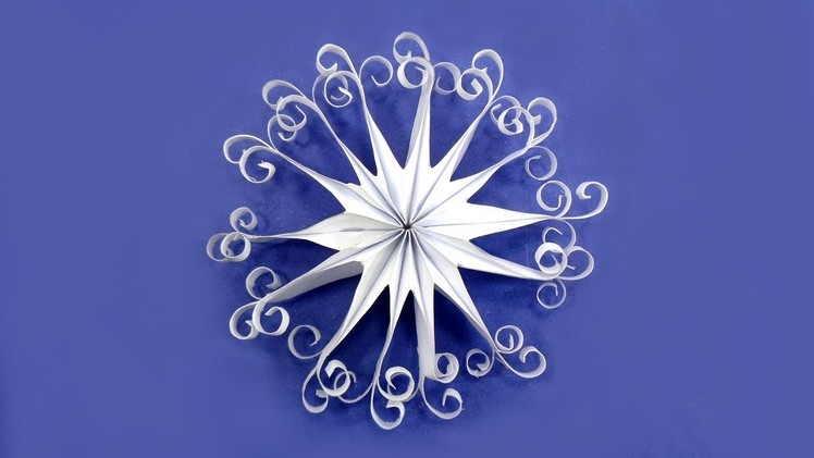 How To Make a 3D Quilling Paper Snowflakes | DIY Christmas Craft Ideas