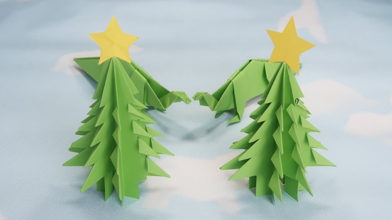 how-to-make-a-paper-christmas-tree-diy-simple-paper-craft