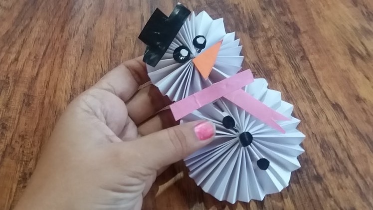 How to make a paper Snowman | Christmas craft ideas