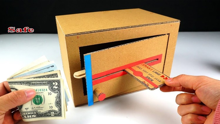 How to Make Personal Safe from Cardboard with Smart Card - Cardboard craft