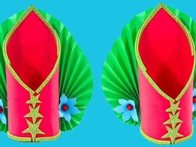 Making Paper Flower Vase | Paper Craft | DIY Paper Flower Vase | Easy Paper Vase