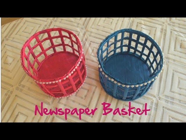 Newspaper Basket | waste material craft | paper craft idea |parulpawar