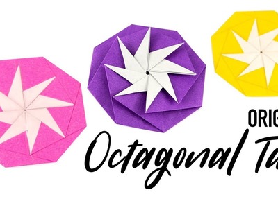 Origami 8 Point Star Decoration Tutorial - DIY - Paper Kawaii