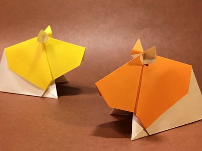 Origami Animals. Hamster. Mica's Paper Craft Channels