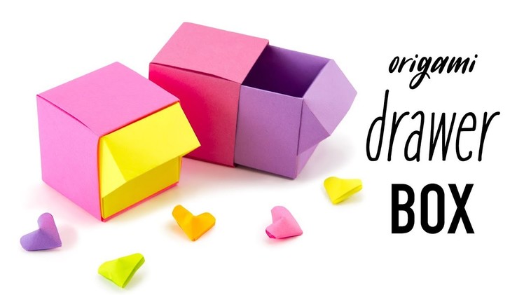 Origami Drawer Box Tutorial - DIY Organiser - Paper Kawaii