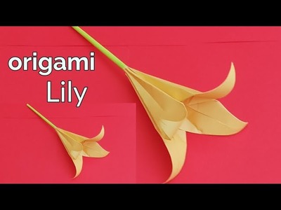 Origami Lily,Lily paper flower craft ideas Handmade,paper art and crafts ideas