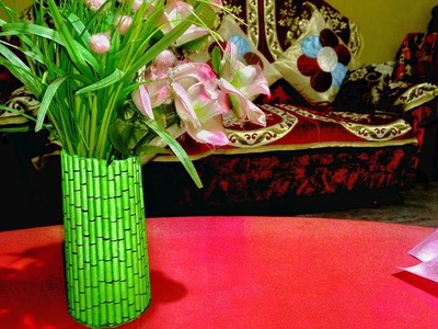 PAPER CRAFT |PAPER CRAFT FLOWER VASE | How To Make A Paper flower vase