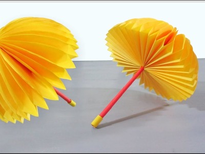 Paper Crafts For Kids Easy - Paper Umbrella Craft Step By Step Tutorial