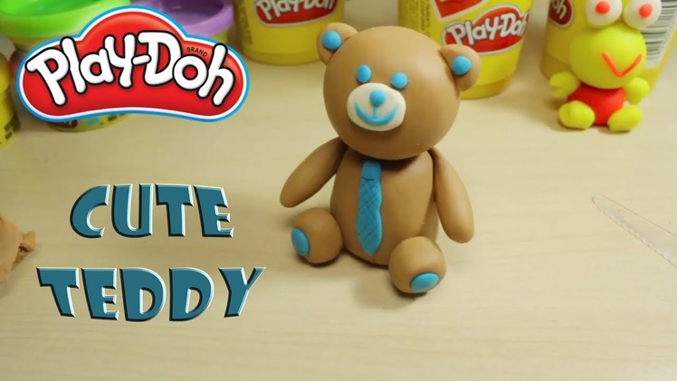 Play Doh Teddy Bear Wearing a Costume Tutorial DIY