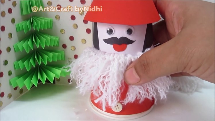 Santa Claus using Tea CUP. Christmas Craft Ideas. Recycle Craft. Tea Cup hacks