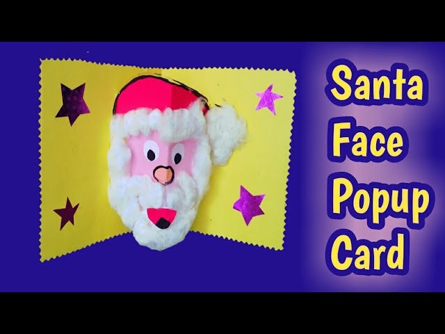 Santa face Popup Card|| Christmas greeting card|| Popup card|| Paper craft ideas