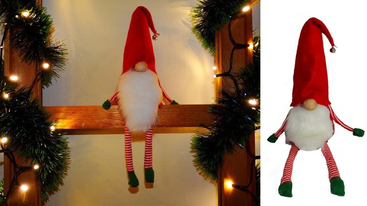 Scandinavian Christmas gnome craft idea .Scandinavian Tomte Nisse Christmas Gnome DIY Tutorial