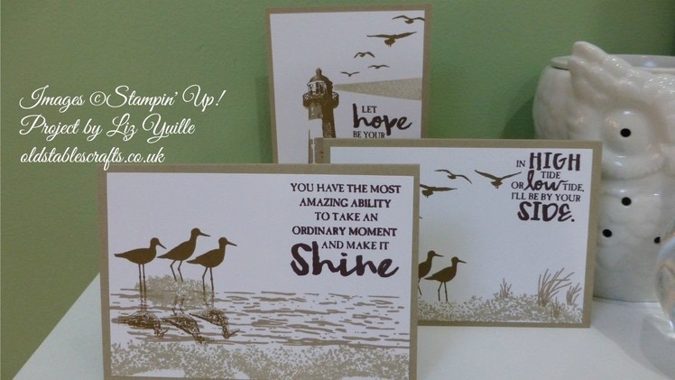 Stampin Up Tutorials - #67 High Tide Note Cards