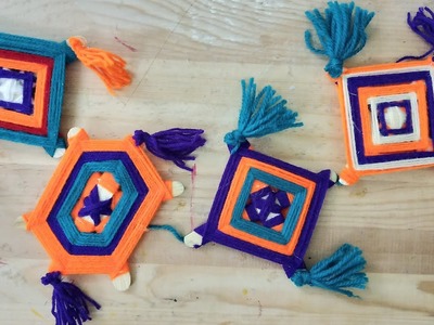 Superb Yarn Craft Wall Hanging Mandala God's Eye Making | CraftLas