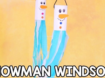 Toilet Paper Roll Windsock Snowman Craft for Kids