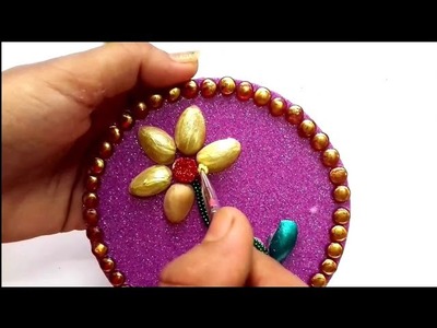 Wall hanging from CD and pista shells craft | DIY
