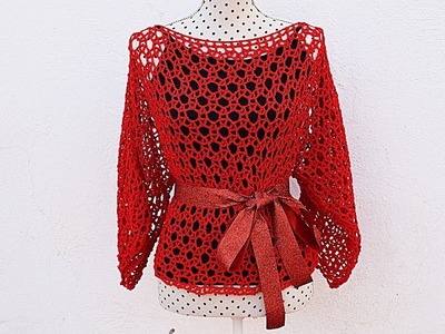 Woman crochet blouse Majovel crochet