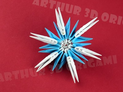 3D Origami simple snowflake from paper ♡ DIY for New Year and Christmas