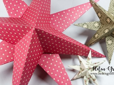 6th Day of Christmas 2018 | Paper Star Ornaments | HUGE & Tiny Ones