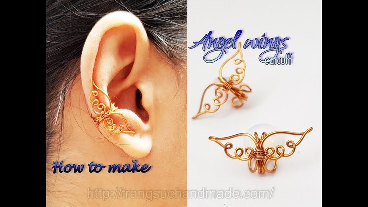 Angel wings earcuff - How to make simple jewelry for Christmas 434
