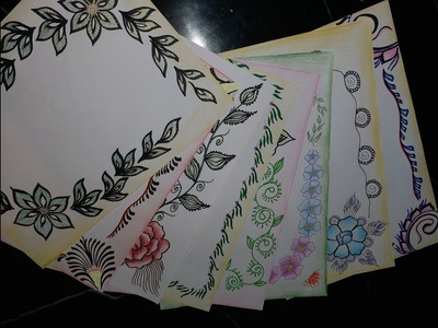 Beautiful Compilation Of Floral Border Designs For Project File || Back To School ||DIY||