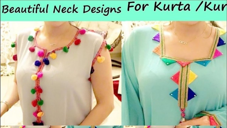 Beautiful neck design very easy method Part 2