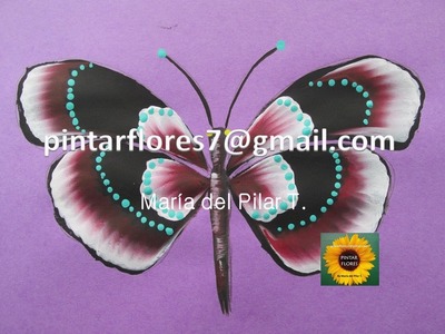 Butterfly One stroke. Mariposa One stroke. Farfalle. Papillons. Schmetterling. No. 3