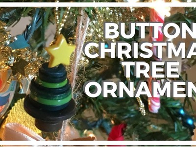 Button Christmas Tree Ornament ♥ 12 DIYs of Christmas