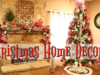 Christmas Home Tour 2018 | Christmas Tree and Fireplace Mantel Decorations
