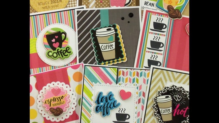 COFFEE CARDS MADE WITH DOLLAR TREE STICKERS ~ PART TWO