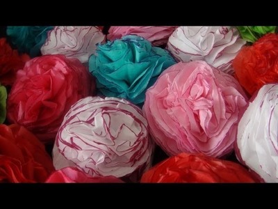 DIY: 3D Flowers made out of Tissue Paper
