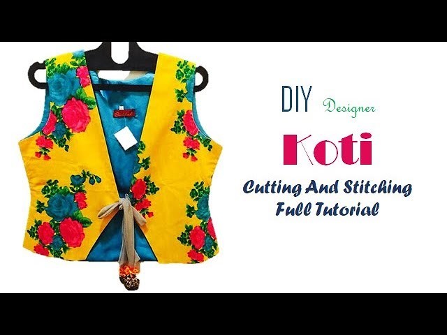DIY Designer Koti Cutting And Stitching Full Tutorial