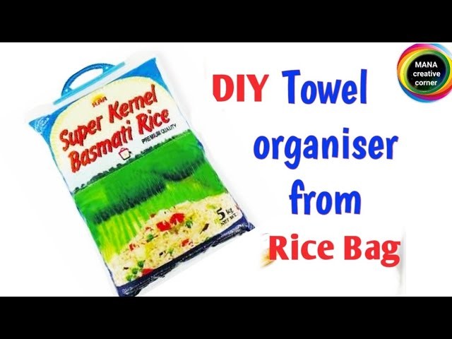 DIY#How to make towel organiser from empty Rice bag#Best out of waste craft idea from rice sack#