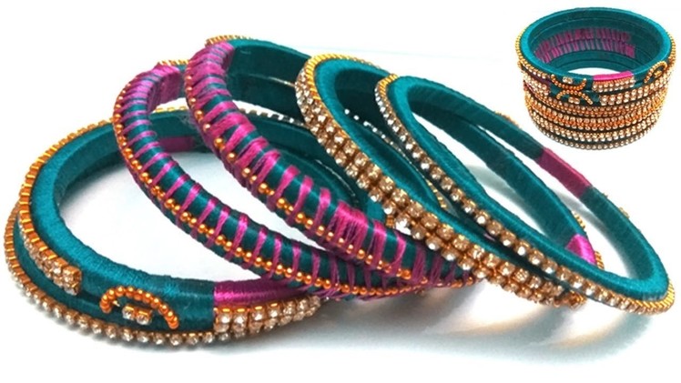 Easy and Simple bangles | Making silk thread bangles | Latest silk thread bangle making at home