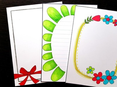 Easy | Border designs on paper | border designs | project work designs | borders for projects