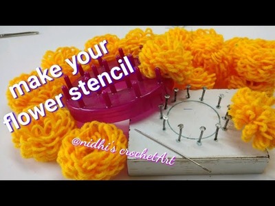 First time on YouTube. make your own woolen flower stencil tool