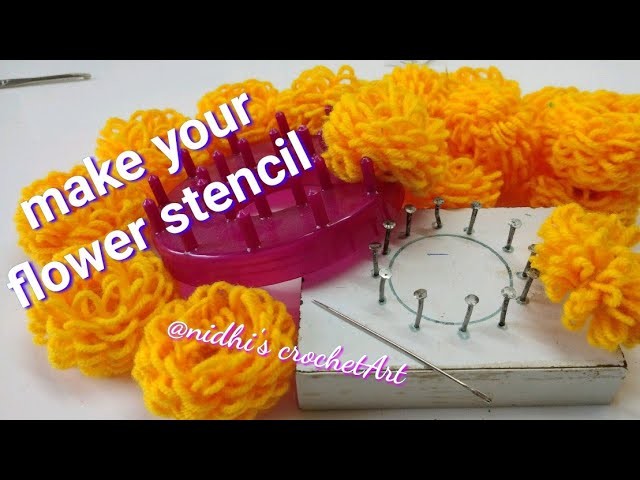First time on YouTube. make your own woolen flower stencil tool