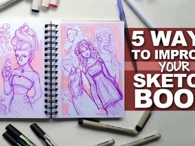 FIVE LEGIT WAYS TO IMPROVE YOUR SKETCHBOOK! | drawingwiffwaffles