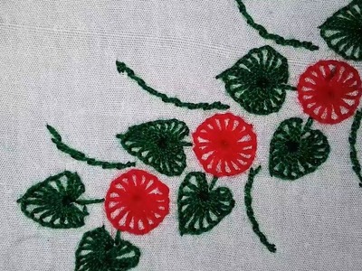 Hand Embroidery : border design | buttonhole stitch.