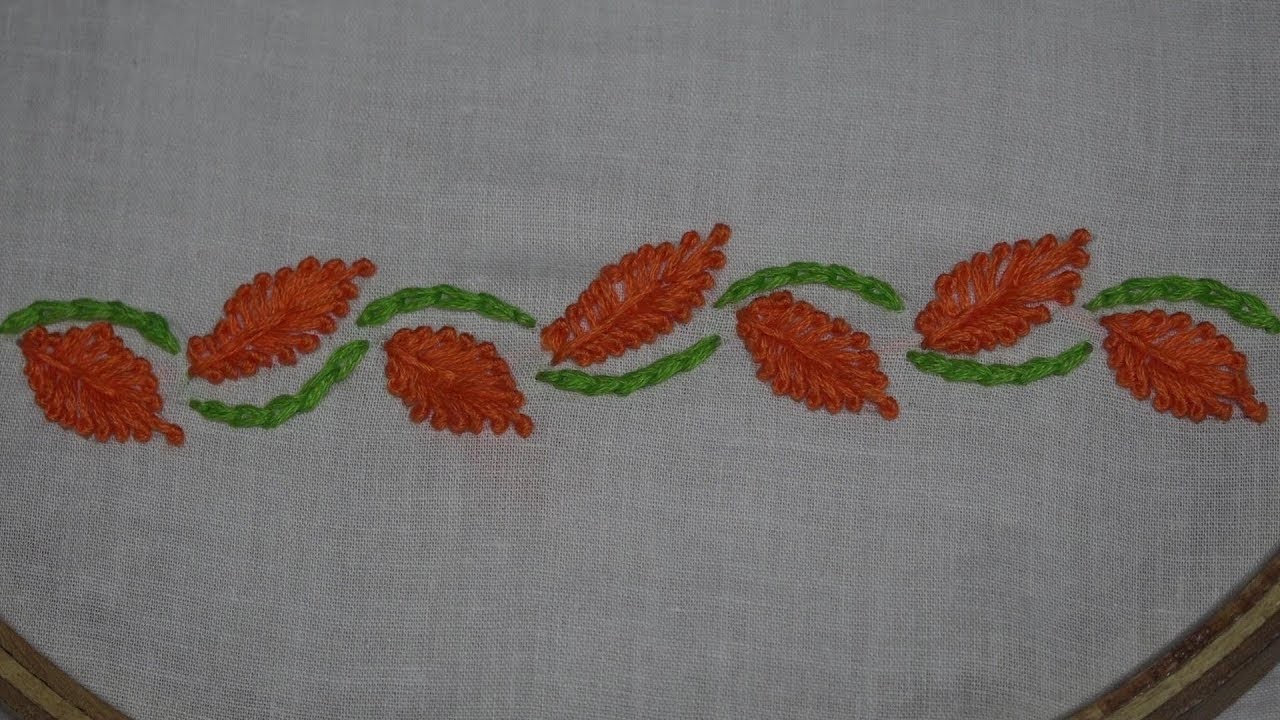 Hand Embroidery : Border Embroidery For Beginners