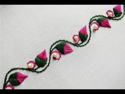 Hand Embroidery : Border Embroidery Designs for Kurti. Kameez