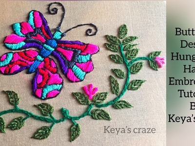 Hand embroidery | Butterfly Hand embroidery for wallmate | Wallmate hand embroidery