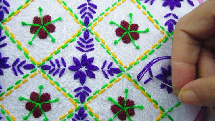 Hand Embroidery; Dopatta.Chadar Embroidery Design, Phulkari Dupatta.Orna